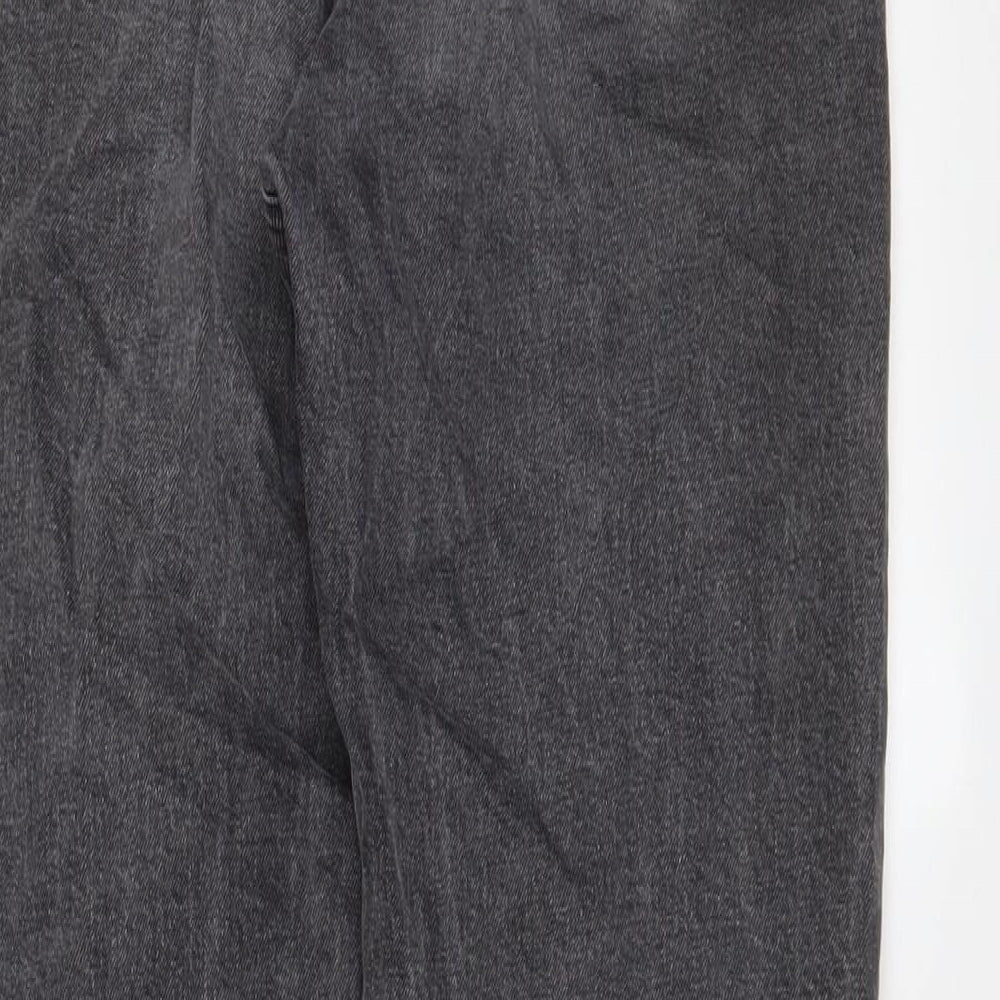 Weekday Womens Grey Cotton Tapered Jeans Size 28 in L29 in Regular Zip