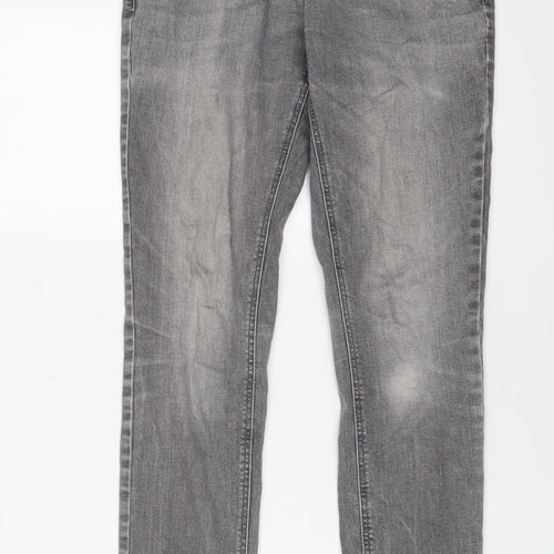 NEXT Mens Grey Cotton Skinny Jeans Size 26 in L31 in Regular Zip