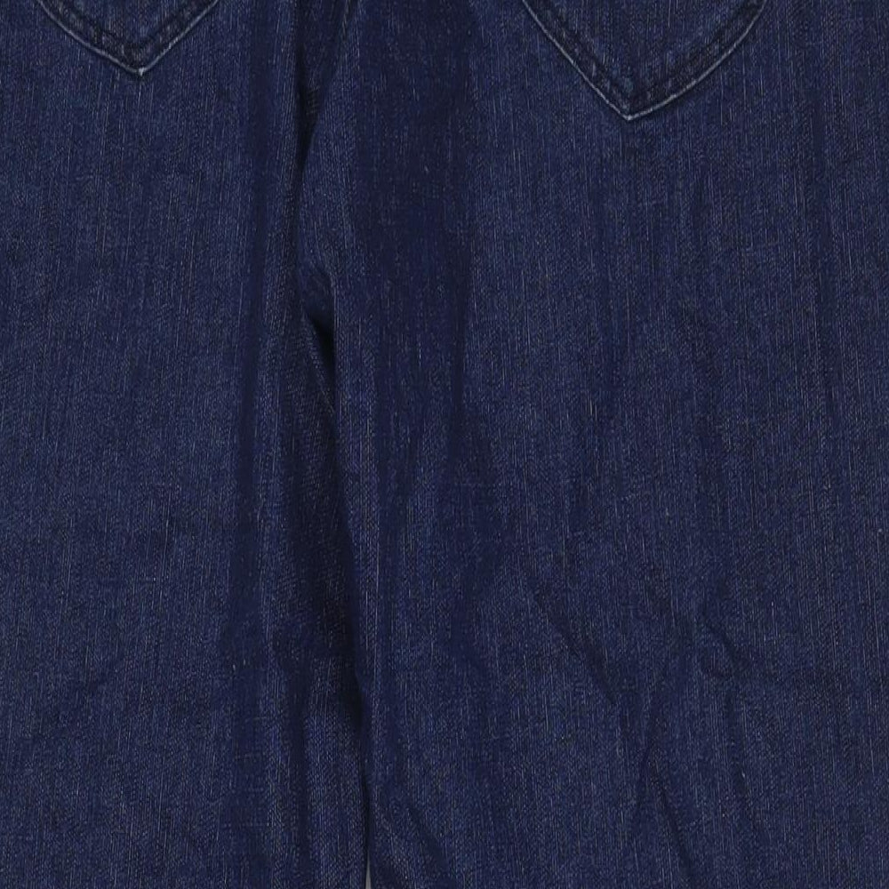 Bonmarché Womens Blue Cotton Bootcut Jeans Size 20 L27 in Regular Zip