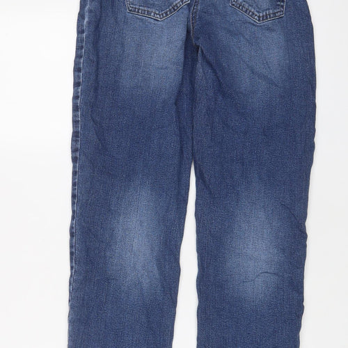NEXT Womens Blue Cotton Skinny Jeans Size 6 L28 in Relaxed Zip
