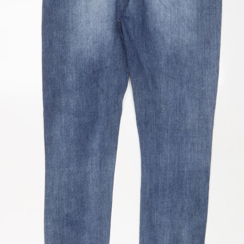 Madonna Womens Blue Cotton Skinny Jeans Size L L28 in Regular Zip