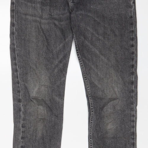 Zara Womens Grey Cotton Skinny Jeans Size 10 L27 in Regular Zip