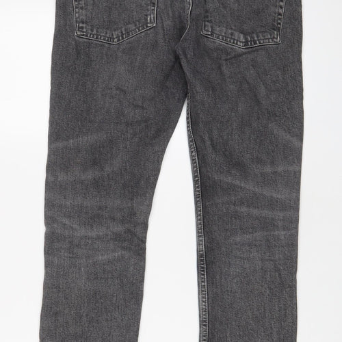 Zara Womens Grey Cotton Skinny Jeans Size 10 L27 in Regular Zip