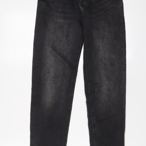 Denim & Co. Mens Grey Cotton Straight Jeans Size 28 in L30 in Regular Button
