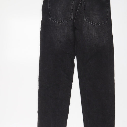 Denim & Co. Mens Grey Cotton Straight Jeans Size 28 in L30 in Regular Button