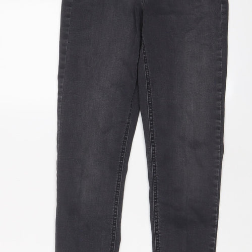 Topshop Womens Grey Cotton Skinny Jeans Size 26 in L32 in Regular Zip