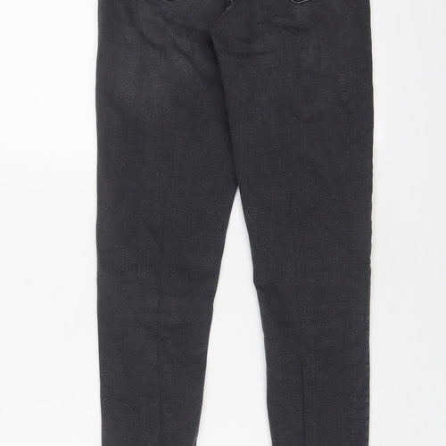Topshop Womens Grey Cotton Skinny Jeans Size 26 in L32 in Regular Zip