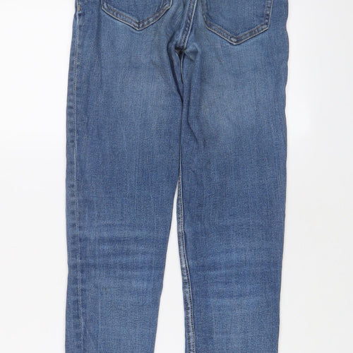 Zara Womens Blue Cotton Skinny Jeans Size 8 L26 in Regular Zip