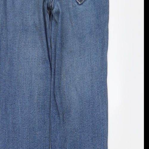 Zara Womens Blue Cotton Skinny Jeans Size 8 L26 in Regular Zip