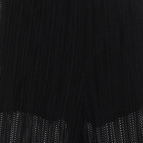 Mango Womens Black Polyester Trousers Size S L34 in Regular - Semi Sheer Undershort Lining