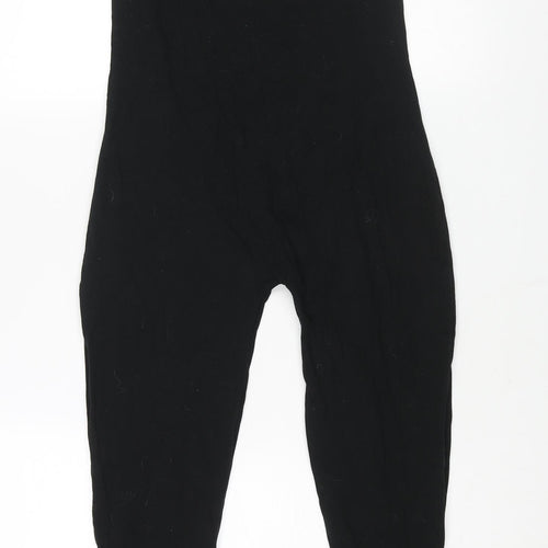 Boohoo Womens Black Cotton Catsuit One-Piece Size 10 L27 in Pullover