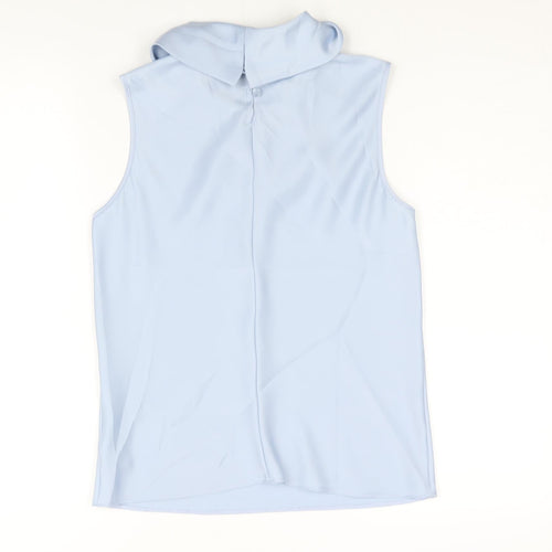 Marks and Spencer Womens Blue Polyester Camisole Blouse Size 10 Roll Neck