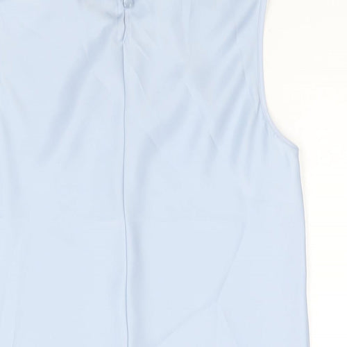 Marks and Spencer Womens Blue Polyester Camisole Blouse Size 10 Roll Neck