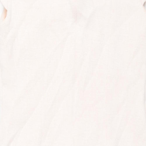 Oui Womens Pink Polyamide Shift Size 14 V-Neck Zip