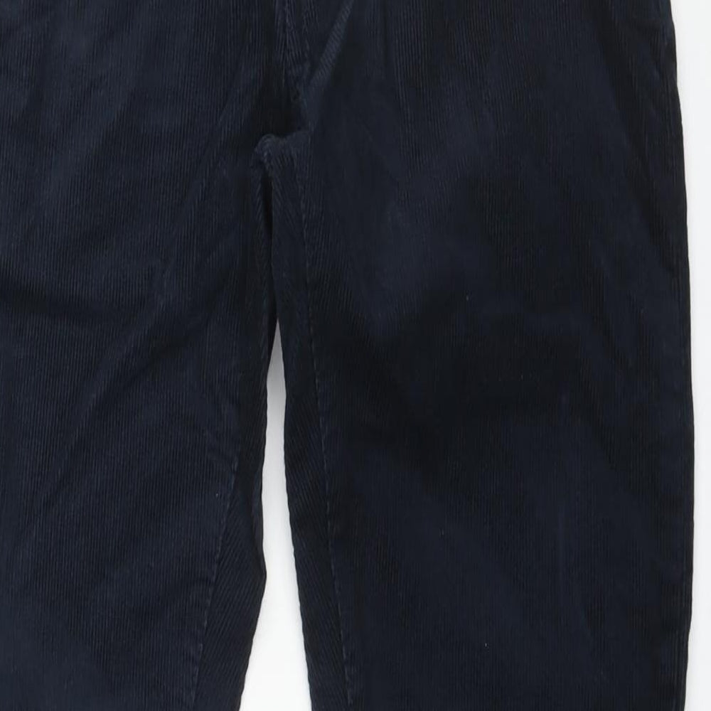 Marks and Spencer Mens Blue Cotton Trousers Size 28 in L31 in Slim Zip