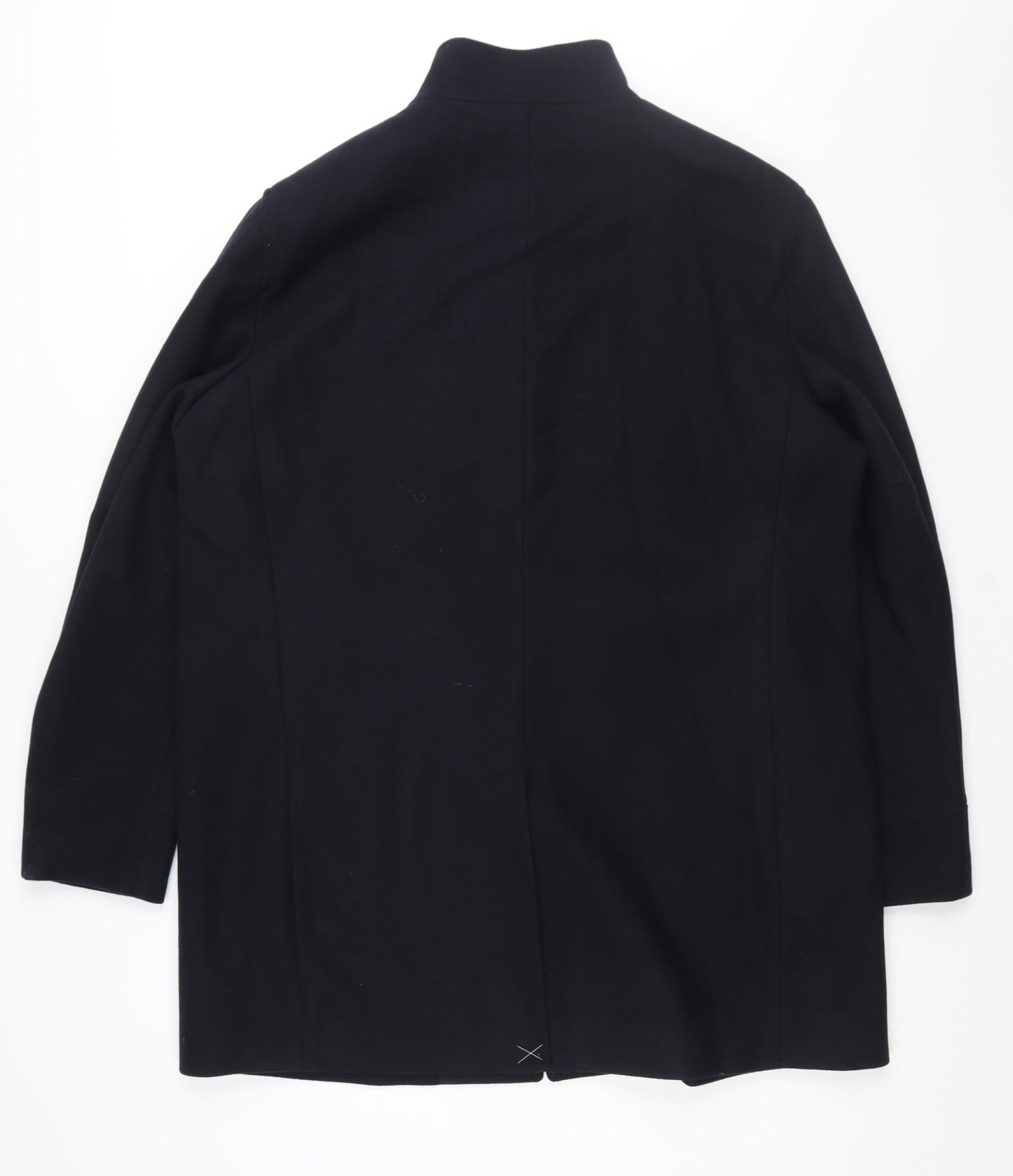 Marks and Spencer Mens Blue Overcoat Coat Size 2XL Button