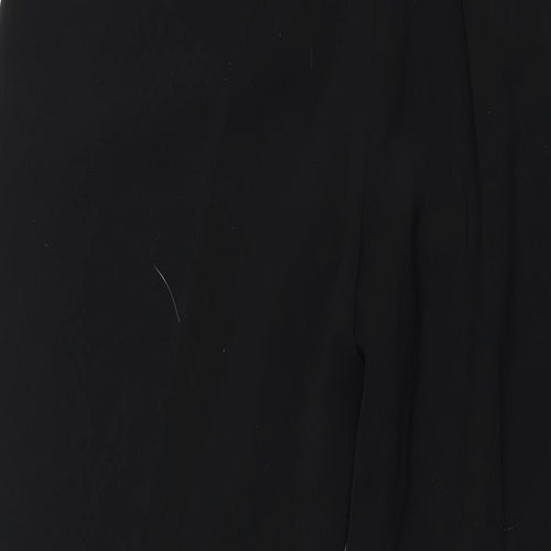 AMARANTO Womens Black Polyester Trousers Size 16 L29 in Regular Zip