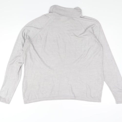 BHS Womens Grey Roll Neck Acrylic Pullover Jumper Size 18