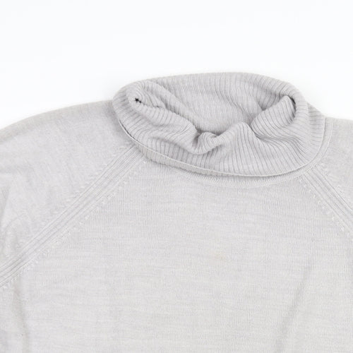 BHS Womens Grey Roll Neck Acrylic Pullover Jumper Size 18