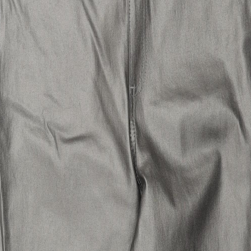 Marks and Spencer Womens Silver Vinyl Cropped Leggings Size 18 L29 in