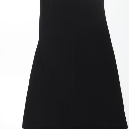 Sparkle & Fade Womens Black Polyester Shift Size XS Scoop Neck Pullover