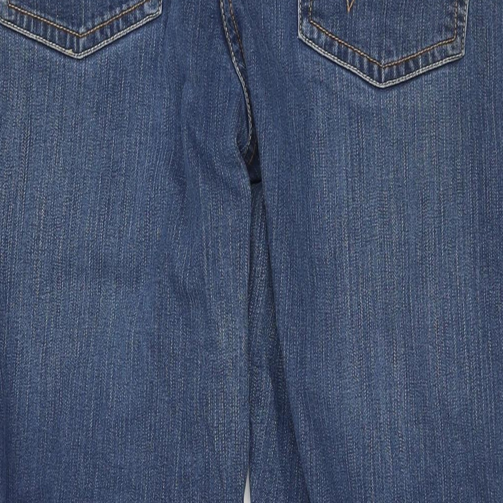 Papaya Womens Blue Cotton Bootcut Jeans Size 18 L25 in Regular Zip