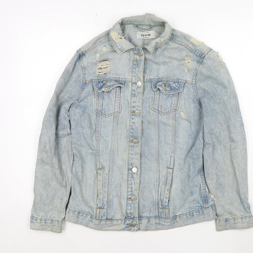 New Look Womens Blue Jacket Size 8 Button