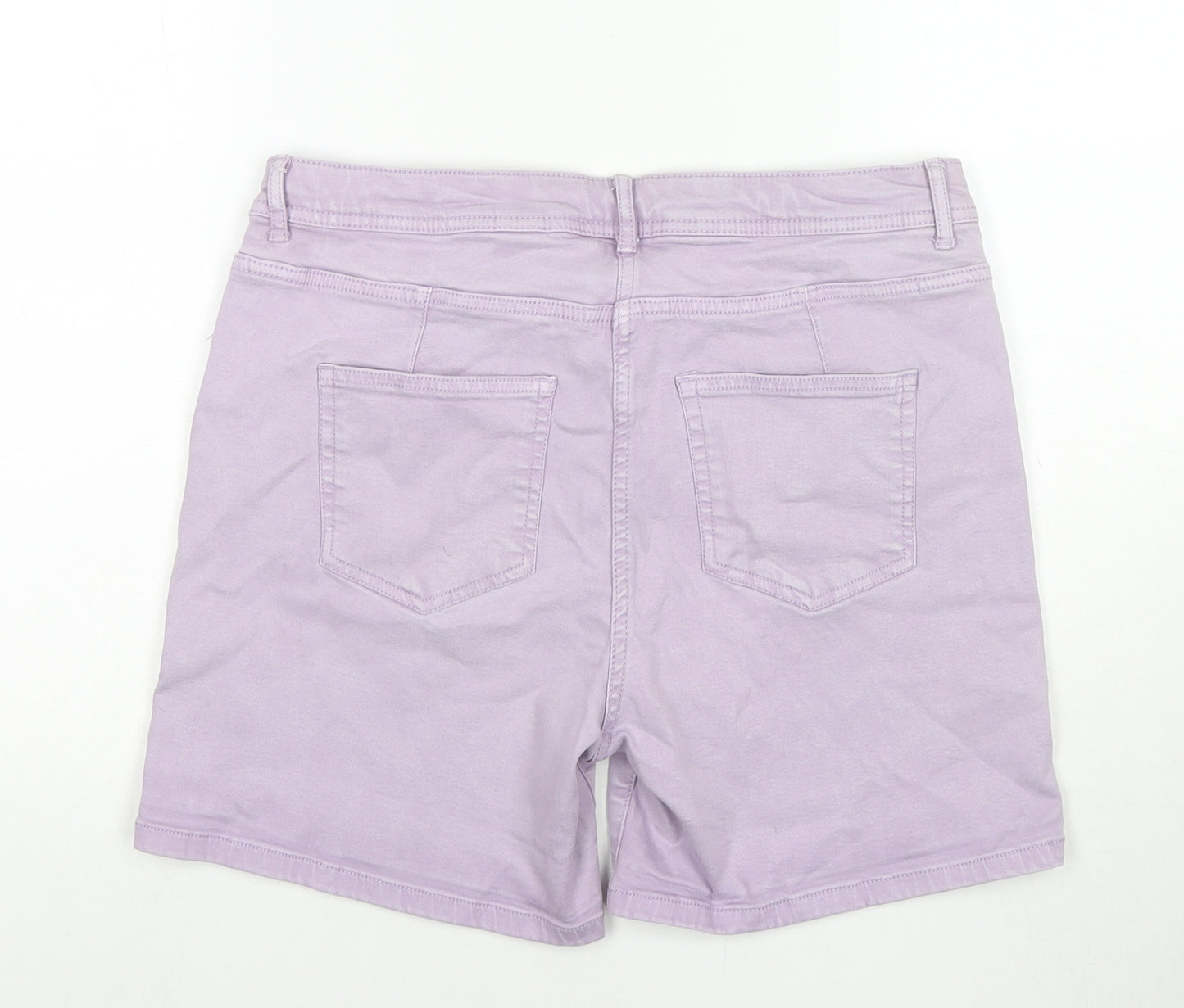 NEXT Womens Purple Lyocell Skimmer Shorts Size 12 L5 in Regular Zip
