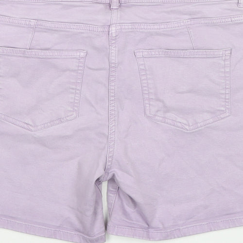 NEXT Womens Purple Lyocell Skimmer Shorts Size 12 L5 in Regular Zip