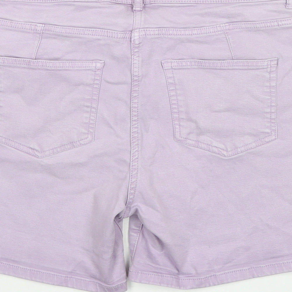 NEXT Womens Purple Lyocell Skimmer Shorts Size 12 L5 in Regular Zip
