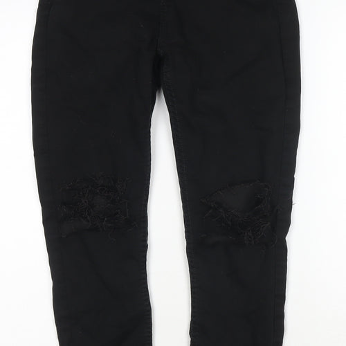 New Look Womens Black Cotton Skinny Jeans Size 8 L25 in Regular Zip
