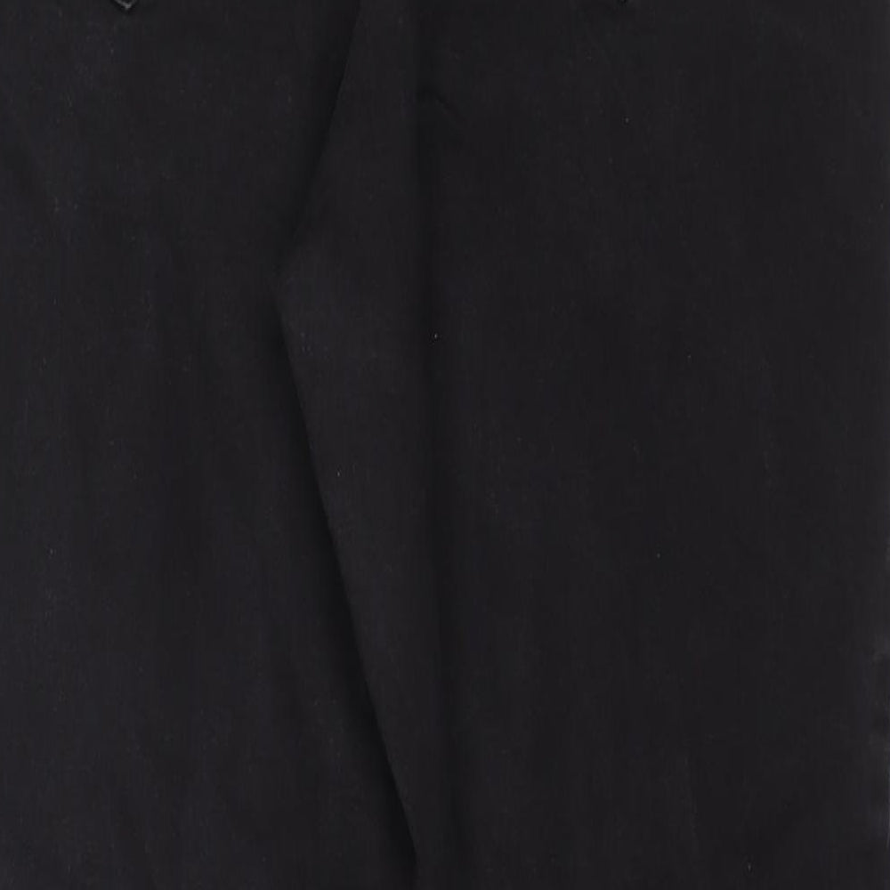Simply Be Womens Black Cotton Straight Jeans Size 18 L29 in Regular Zip