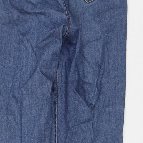Bonmarché Womens Blue Cotton Straight Jeans Size 12 L25 in Regular Zip