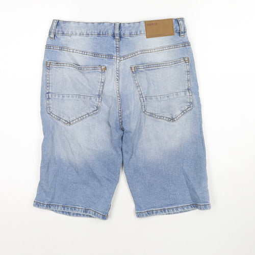 Denim & Co. Mens Blue Cotton Bermuda Shorts Size 30 in L10 in Regular Zip