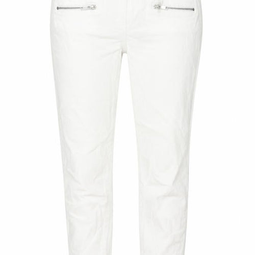 NEXT Womens White Cotton Skinny Jeans Size 10 L27 in Regular Zip