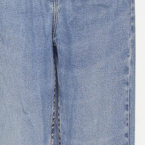 Cotton Traders Womens Blue Cotton Straight Jeans Size 14 L30 in Regular Zip