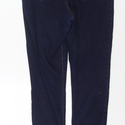 Denim & Co. Womens Blue Polyester Blend Skinny Jeans Size 14 L29 in Regular Zip