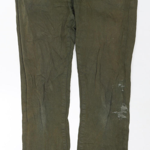 Gap Womens Green Cotton Straight Jeans Size 28 in L32 in Regular Zip