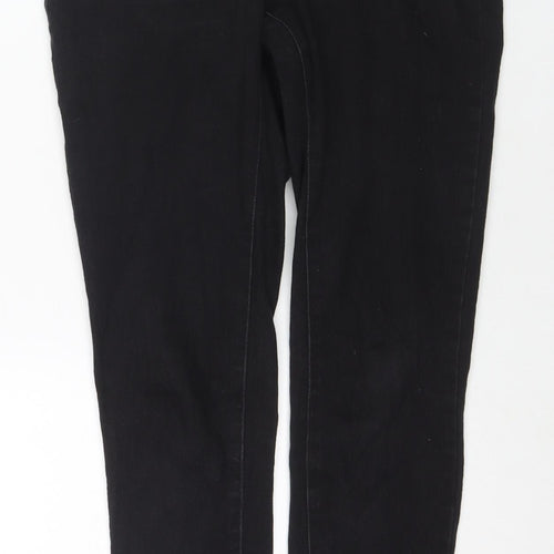 Denim & Co. Womens Black Cotton Skinny Jeans Size 12 L28 in Regular Zip