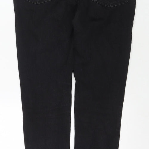 Denim & Co. Womens Black Cotton Skinny Jeans Size 12 L28 in Regular Zip