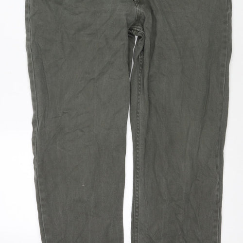 West Rock Mens Green Cotton Straight Jeans Size 25 in L29 in Regular Zip
