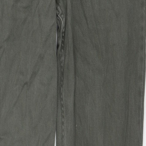 West Rock Mens Green Cotton Straight Jeans Size 25 in L29 in Regular Zip