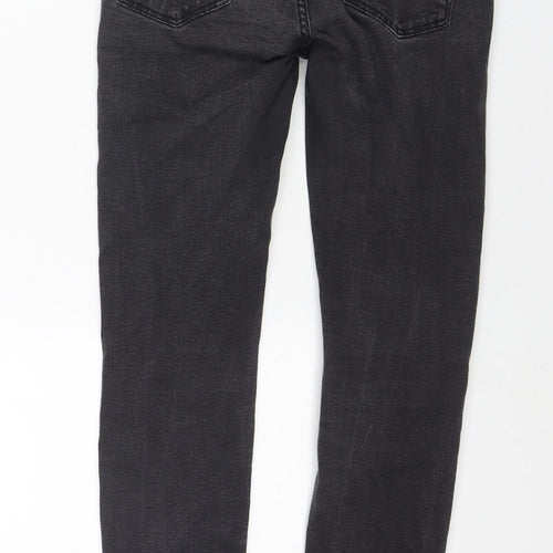 Zara Womens Black Cotton Skinny Jeans Size 8 L27 in Regular Zip
