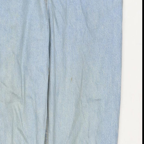 Denim & Co. Womens Blue Cotton Straight Jeans Size 12 L26 in Regular Zip