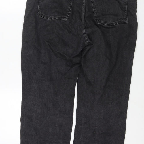 H&M Womens Black Cotton Mom Jeans Size 32 in L28 in Regular Zip