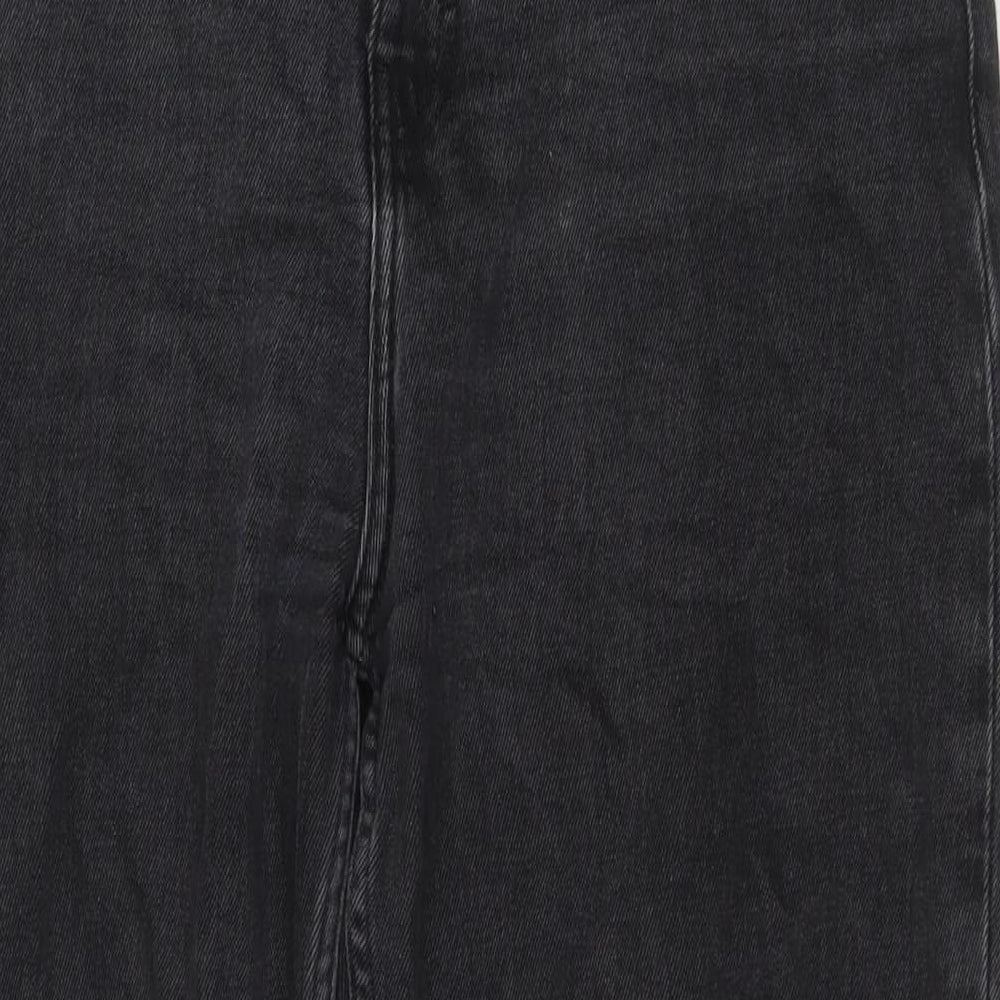 H&M Womens Black Cotton Mom Jeans Size 32 in L28 in Regular Zip