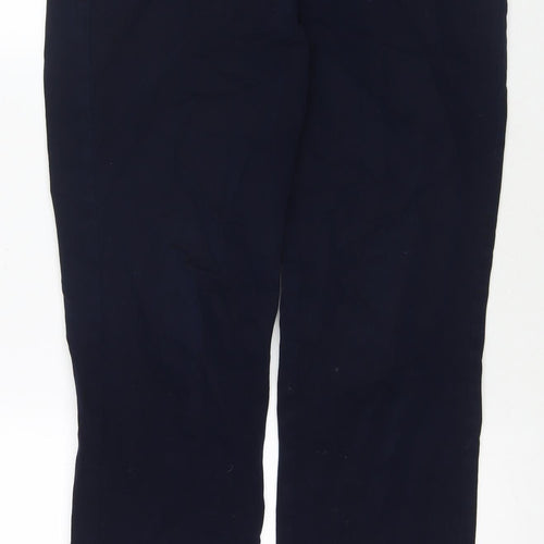 Marks and Spencer Womens Blue Cotton Straight Jeans Size 12 L29 in Regular Zip