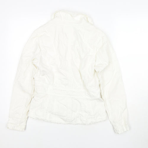 M&Co Womens White Jacket Size 12 Button