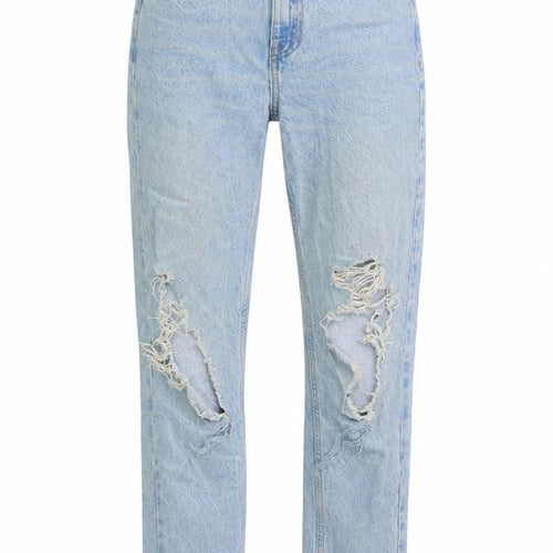 Denim & Co. Womens Blue Cotton Straight Jeans Size 4 L28 in Regular Zip