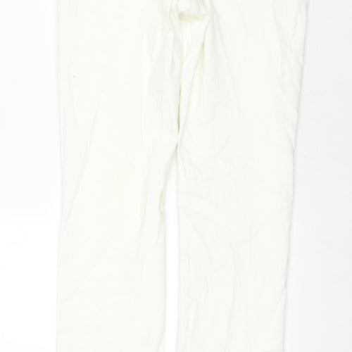 MAC Womens White Cotton Skinny Jeans Size 8 L32 in Regular Zip